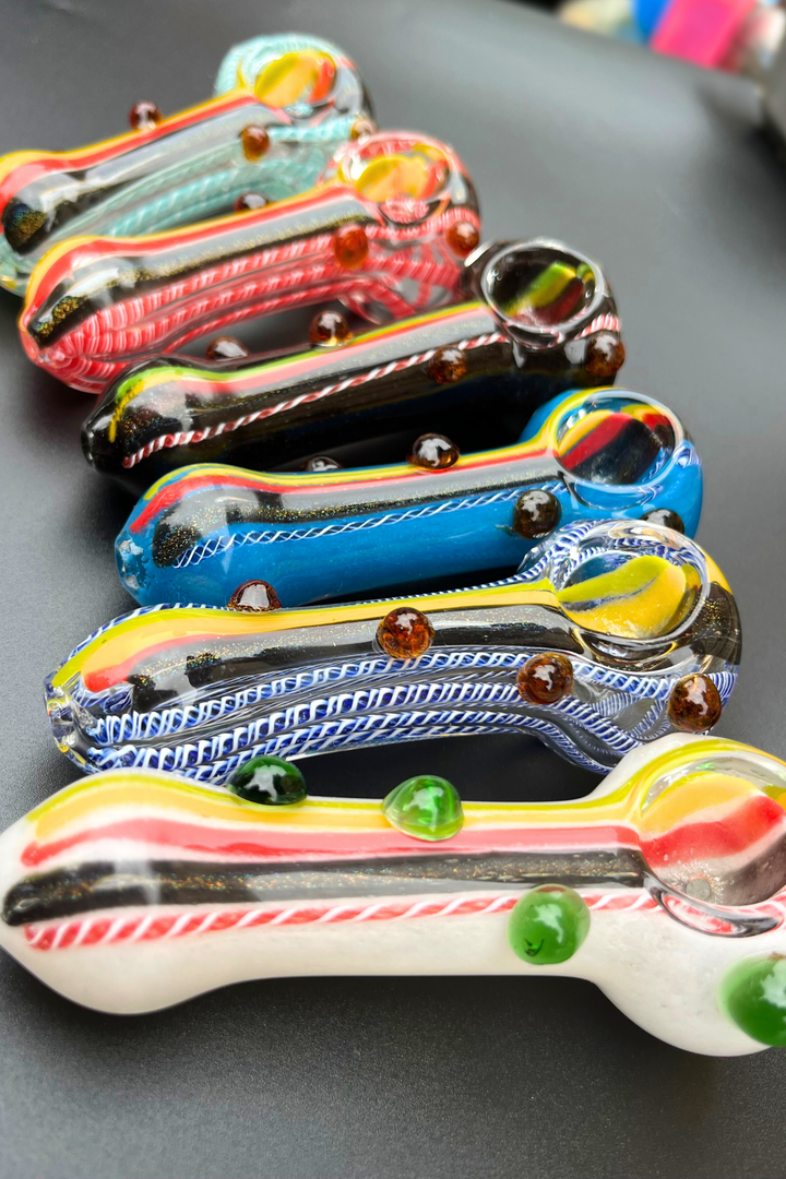 Rainbow Stream Pipe (gold fumed)