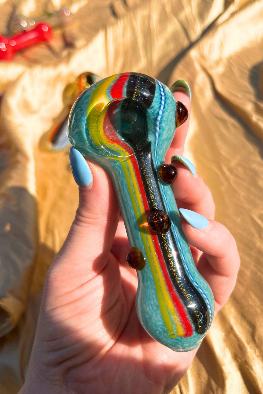 Rainbow River Pipe (gold fumed)