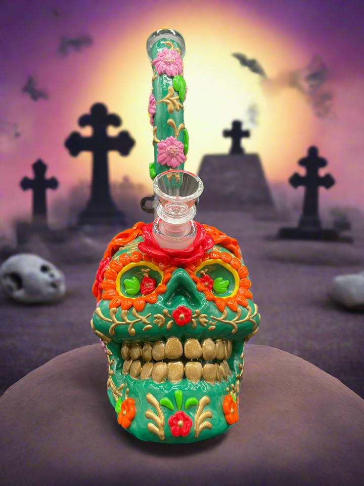 Thug Life Sugar Skull Bong